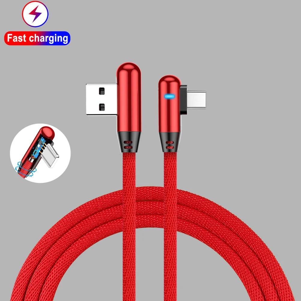 2.4A Быстрая зарядка игровой светодиодный Micro USB кабель для передачи данных Смарт