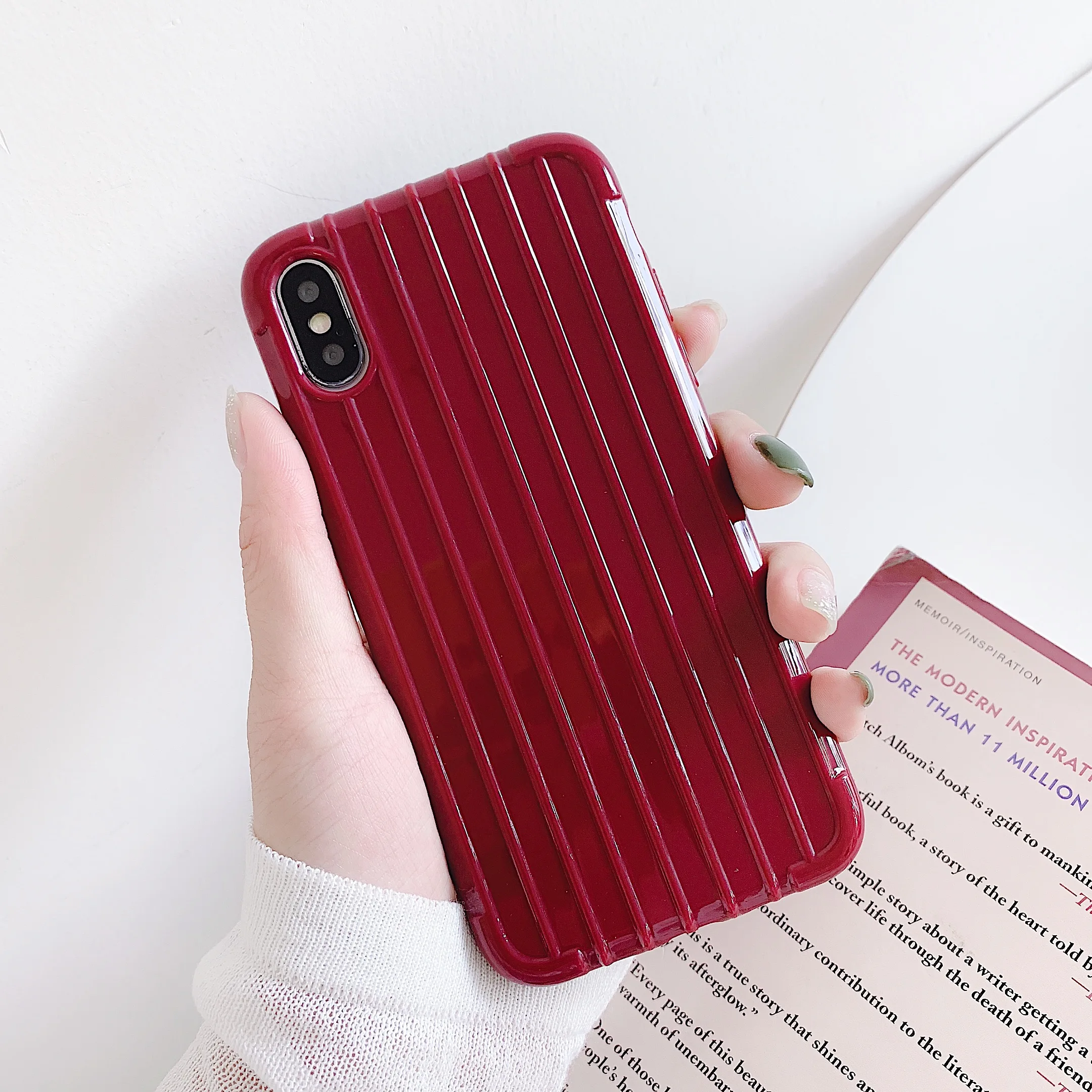 For Huawei P20 30 Lite Solid color drop-proof 7p all-inclusive soft shell Pro simple personality P SMart Plus luggage case |