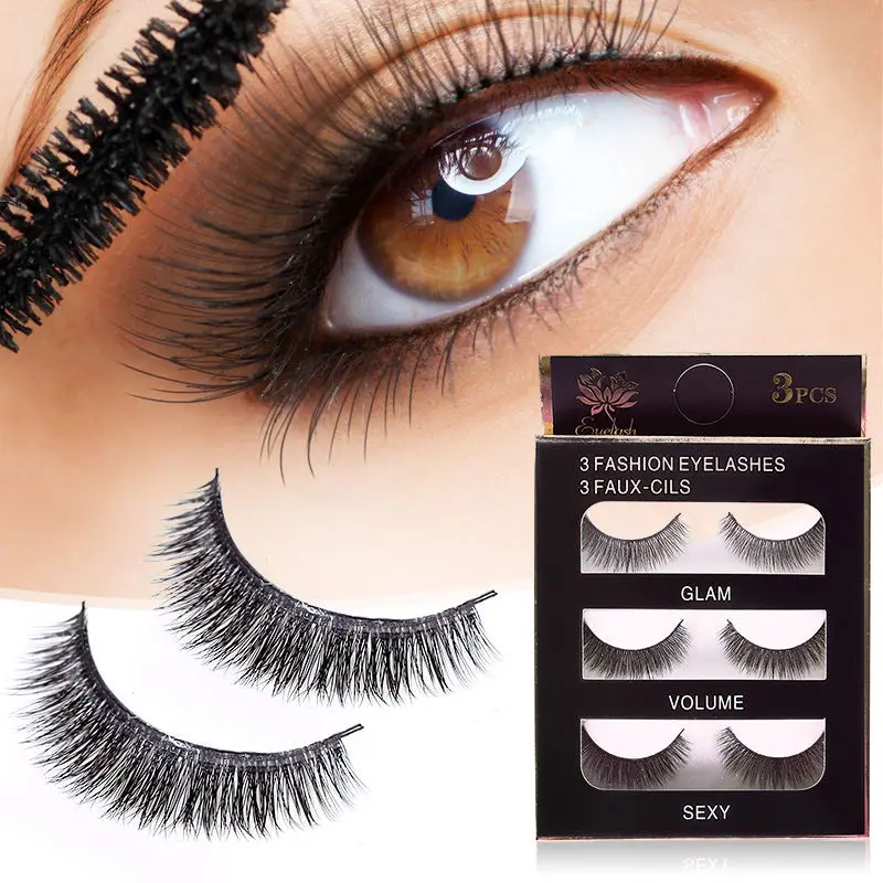 3D норковые ресницы натуральный длинный макияж накладные ручной работы полная