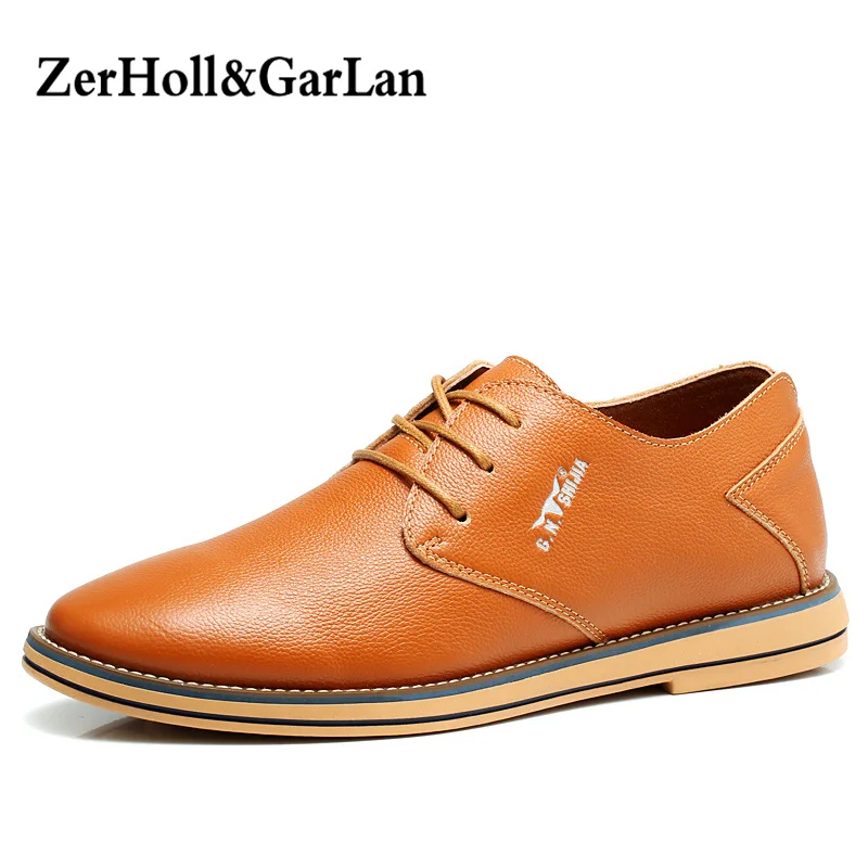 Z &amp G/2017 г. мужская кожаная повседневная обувь на шнуровке с миндалевидным носком