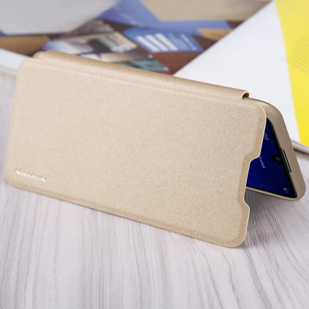 Чехол для Huawei P30 Lite NILLKIN Sparkle Роскошный кожаный флип чехол матовая жесткая задняя