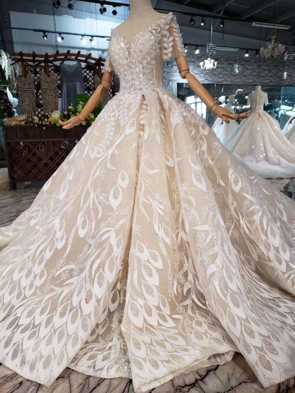 CloverBridal высокого качества Campsis цветы бокал для шампанского с коротким рукавом