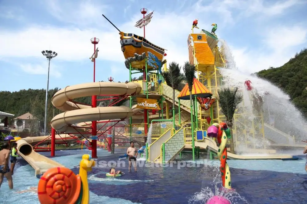 Prate корабль Водный дом playgroundtheme парк оборудование стекловолокно пиратский корабль