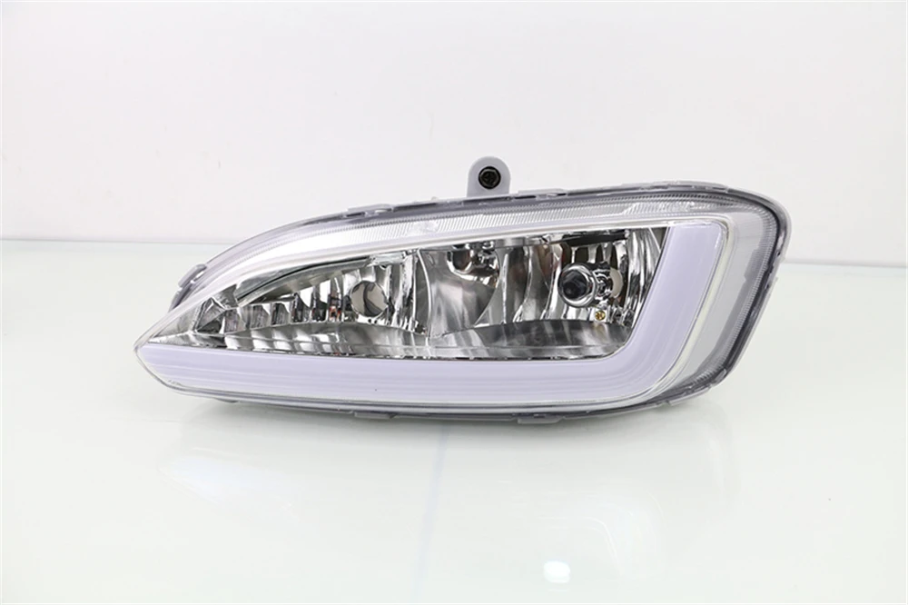Автомобильный мигающий 2 шт. DRL для hyundai Santa Fe IX45 2013, дневной ходовой светильник для вождения, противотуманная фара, релейный светодиодный светильник на день