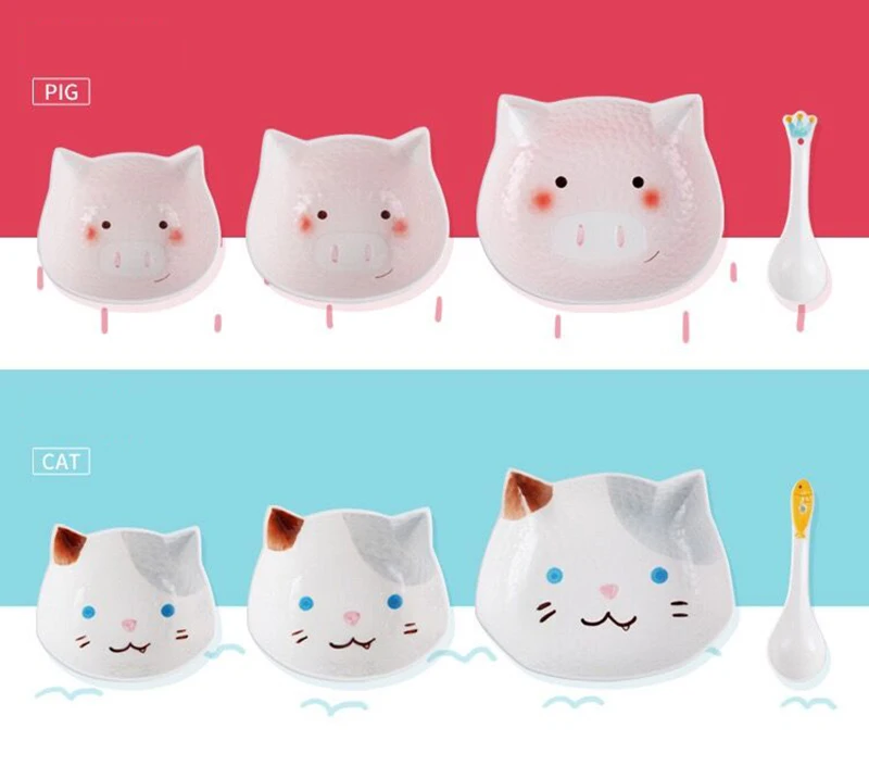 HOMIE 8,5 дюймовая тарелка для детей с милым рисунком из мультфильма 4,5/5,5 дюймов, миска со Свинкой, миска для кормления ребенка, обеденный ланч, контейнер для еды, ланч