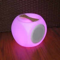 colorful led night lights wireless bluetooth speaker rechargeable portable musical hand light outdoor bar beside control light
