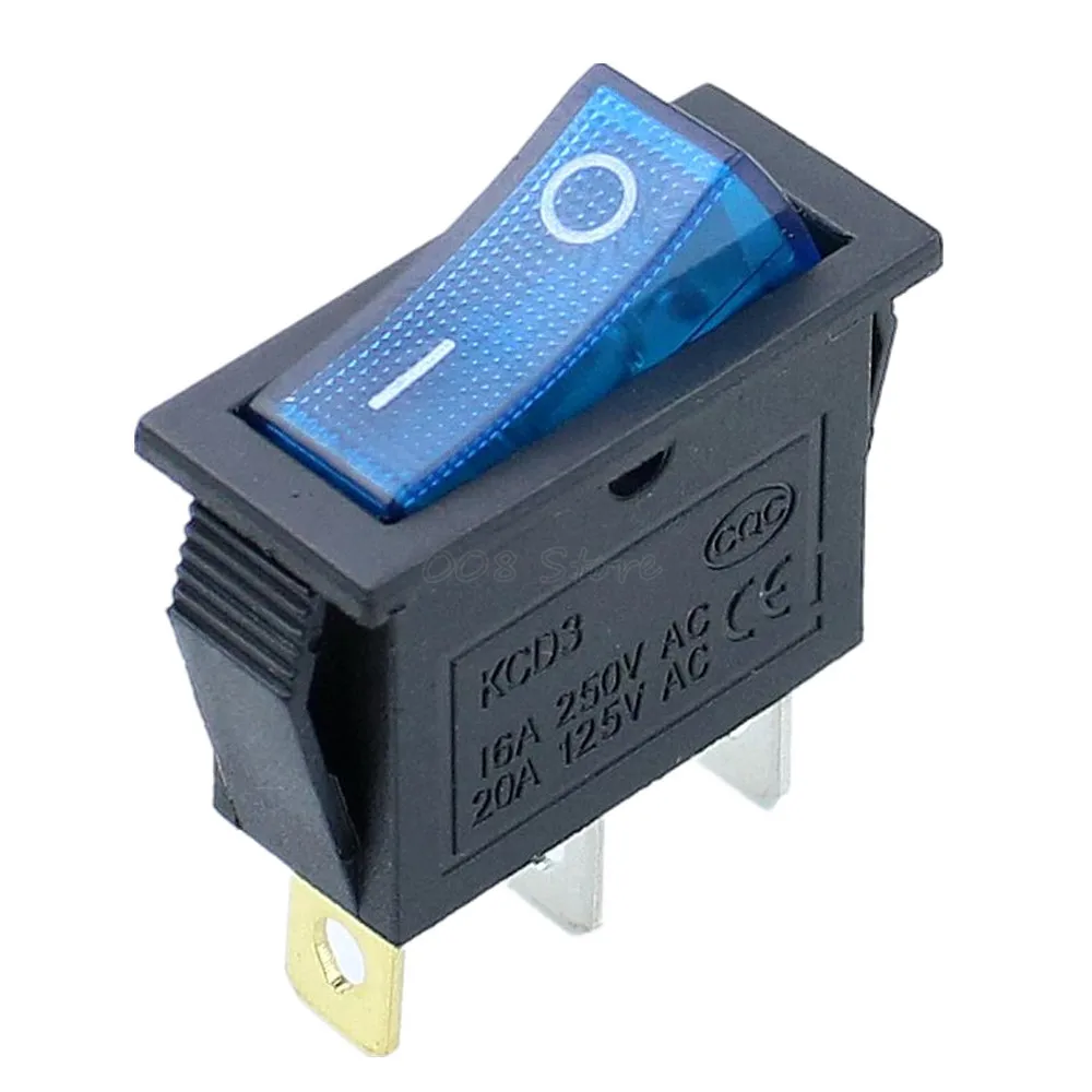 5 шт. ВКЛ-ВЫКЛ 3Pin клавишный выключатель DPST 15A/20A 250V/125VAC | Обустройство дома