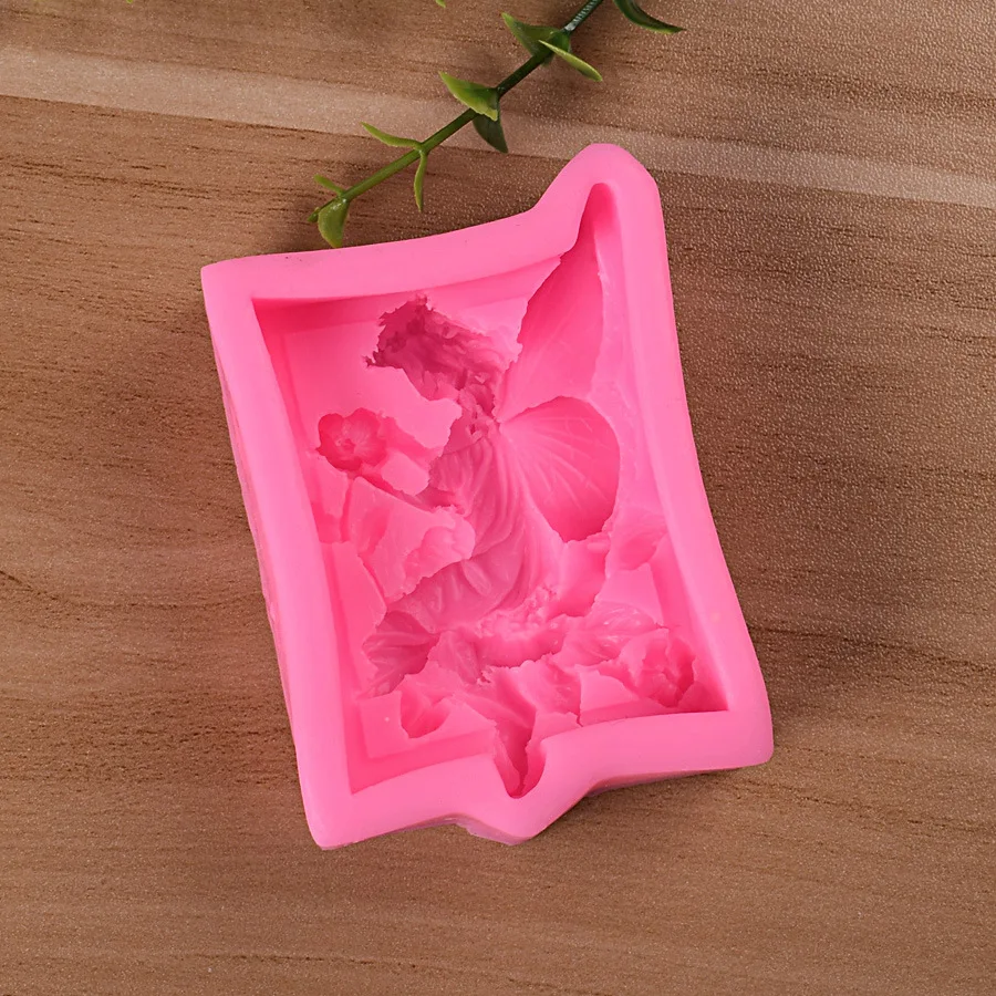 3D смотрящиеся ангелы цветов сделай сам помадка выпечка приготовление пирожных