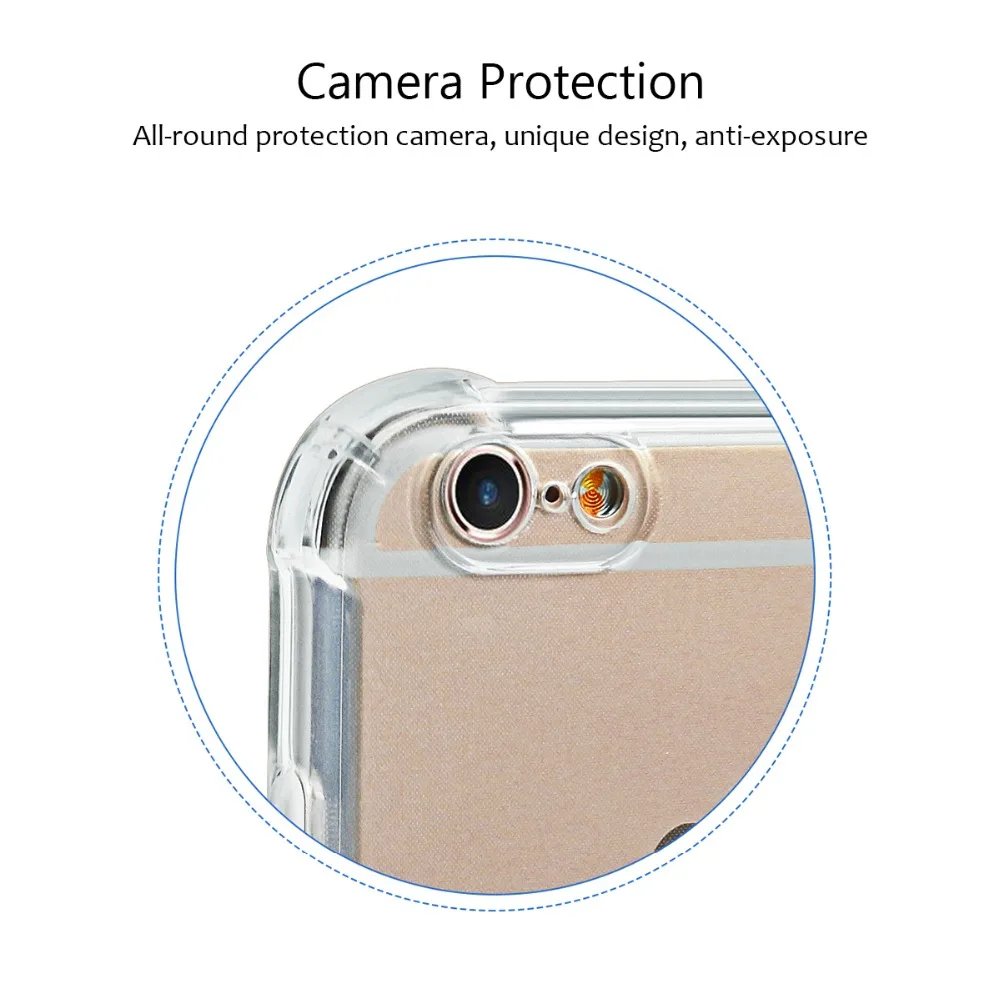 Шокопрочный прозрачный чехол из мягкого ТПУ для iPhone 6 Plus Slim Silicone Capa 8 7 Coque для iPhone 6s Fund on.