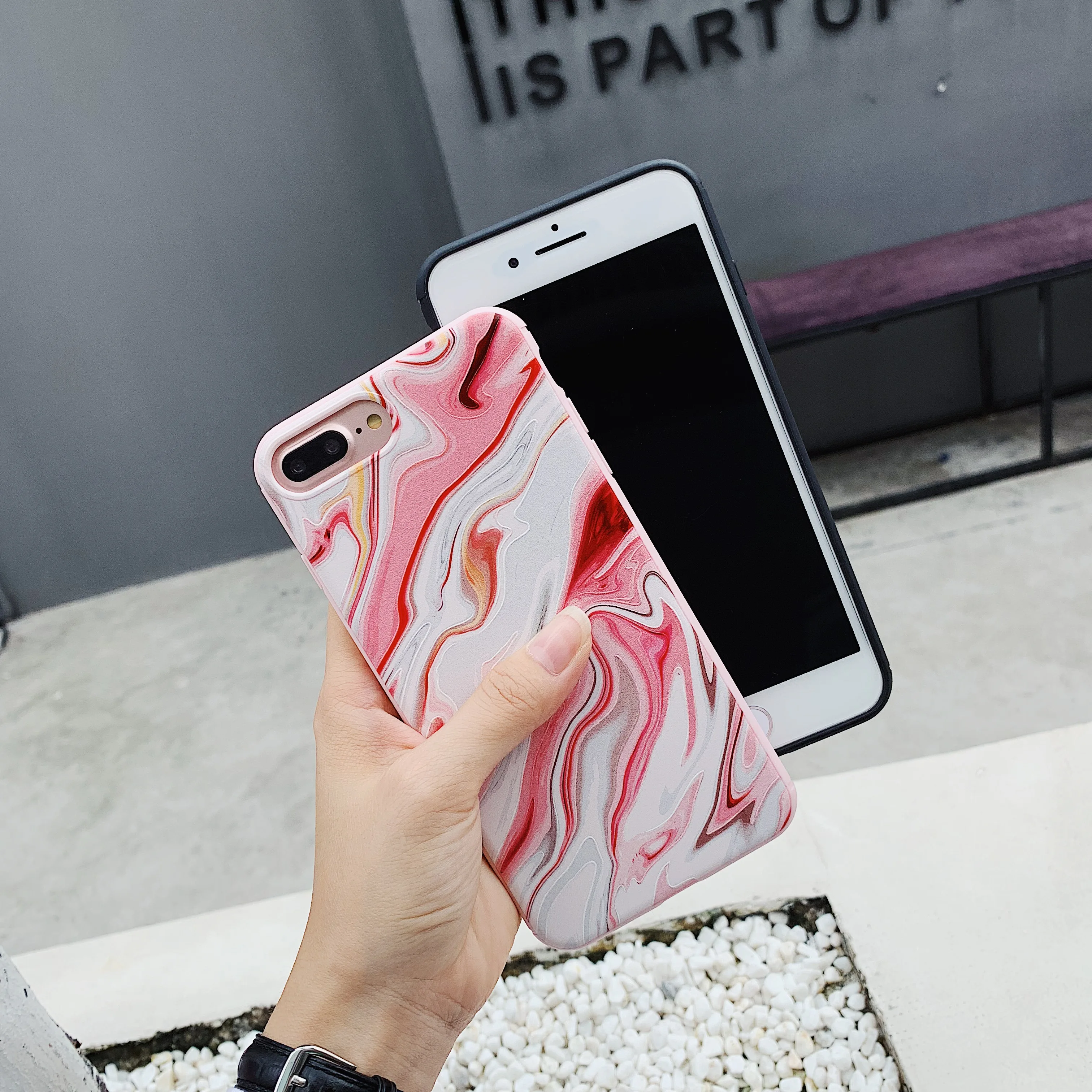 COPEONE синий розовый чехол для iPhone X XS XSMAX XR Мягкий Силиконовый ТПУ под мрамор 6 7 8 Plus 6s