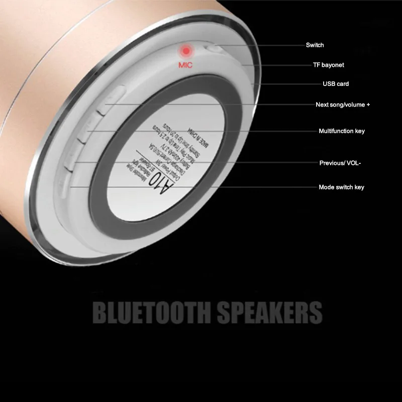 Беспроводной мини супер бас Bluetooth музыкальный динамик для iPhone iPad планшета Samsung HSJ
