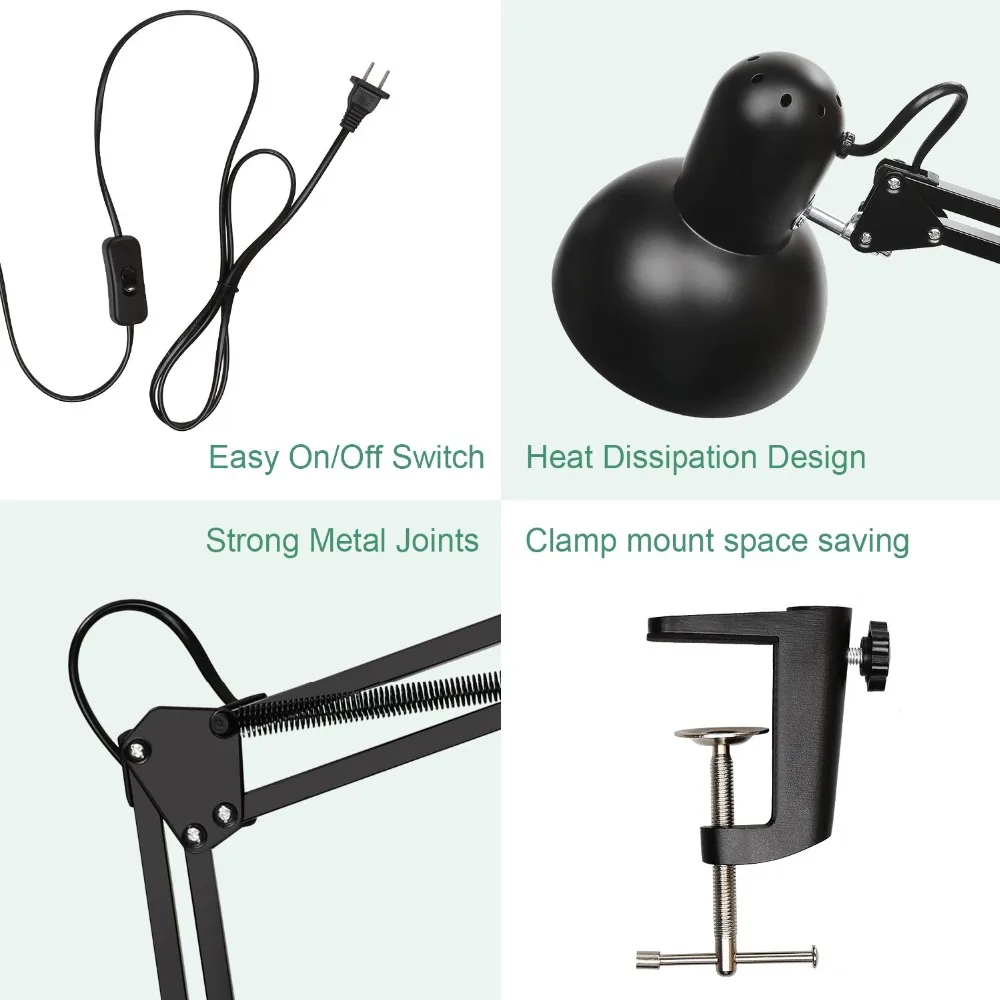 Поворотный кронштейн настольная лампа Сменное основание или зажим для ухода за