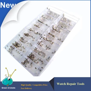 Бесплатная доставка, 580 шт.компл., размер Assort, водонепроницаемые запасные части для часов, корона, трубы, чехол для часов, трубки