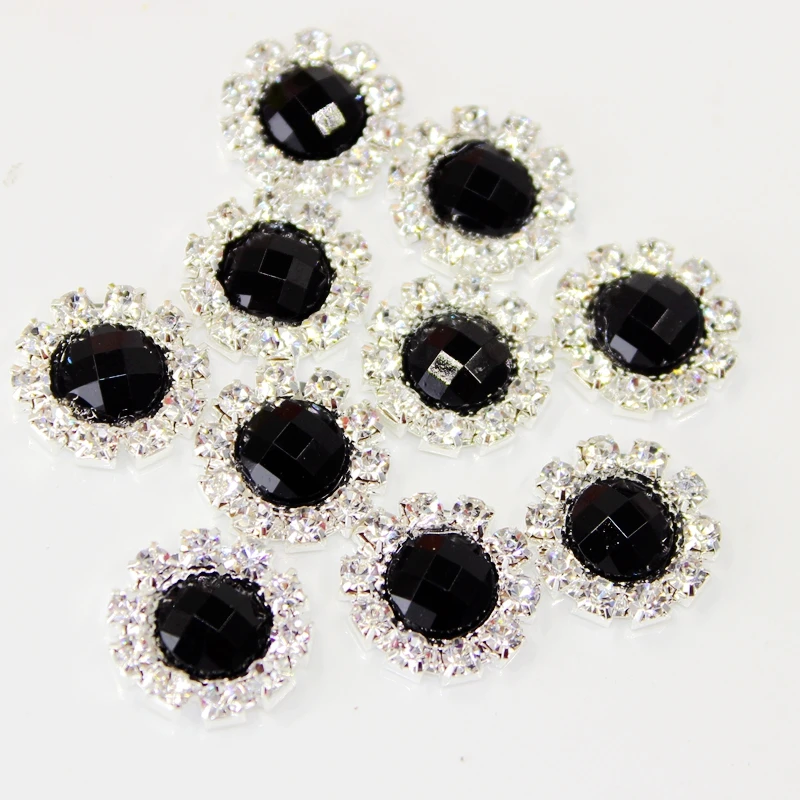 Украшение для волос цвета слоновой кости пуговица с жемчужиной и стразами 17