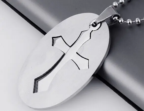 Новое посеребренное ожерелье с подвеской крестом из нержавеющей стали цепочка