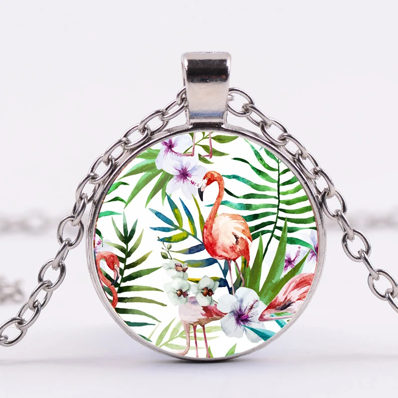 SIAN Hot Tropical Rainforest Flamingo Necklace Birthday Hawaiian Theme Party Jewelry Creative Cute Long for Women Girls | Украшения и