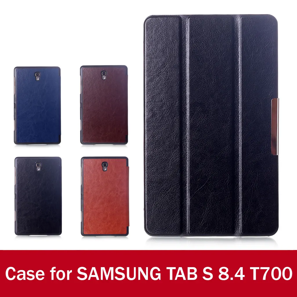 Flip Leather Case For Samsung Galaxy Tab S 8.4 Luxury Business Card Crazy Horse Pattern Stand | Компьютеры и офис