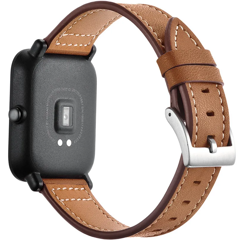 Сменный ремешок для часов из натуральной кожи наручных браслет Xiaomi Huami Amazfit Bip Youth