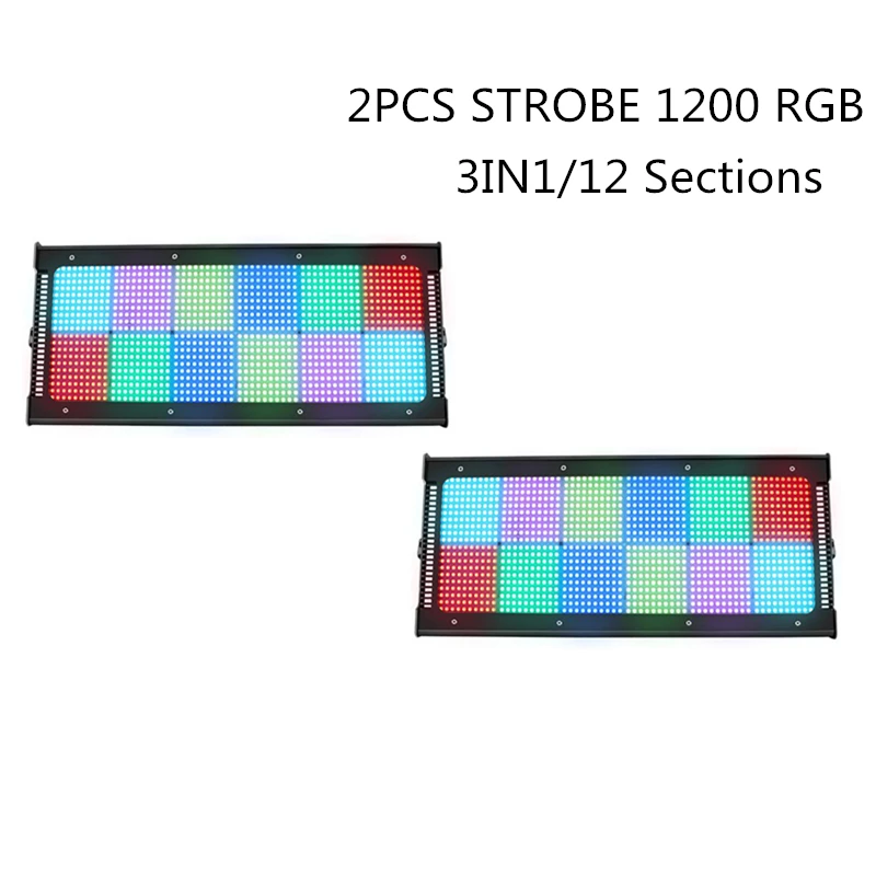 2 шт./лот 600 Вт Высокая мощность 1200 RGB 3в1 светодиодный стробоскоп для сценического