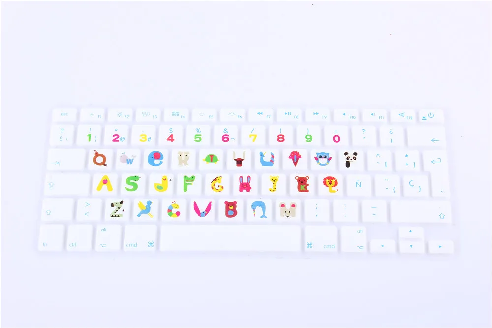 EU/UK layout Spanish Ombre Colors Keyboard Cover Silicone Skin for MacBook Pro 13&quot 15&quot Retina iMac &amp Air | Компьютеры и