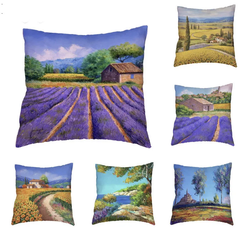 Романтическая деревенская наволочка для подушек полиэстер персиковая кожа