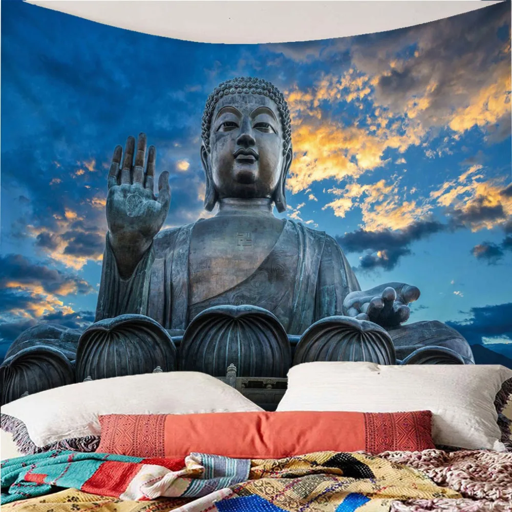 Статуя Будды настенный гобелен домашний декоративный с рисунком индейца