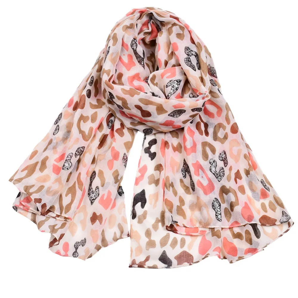2019 Fashion Cotton Leopard Print Fringe Scarves Shawls Long Silver Foil Wrap Hijab 6 Color 10pcs/LOT Free Shipping |