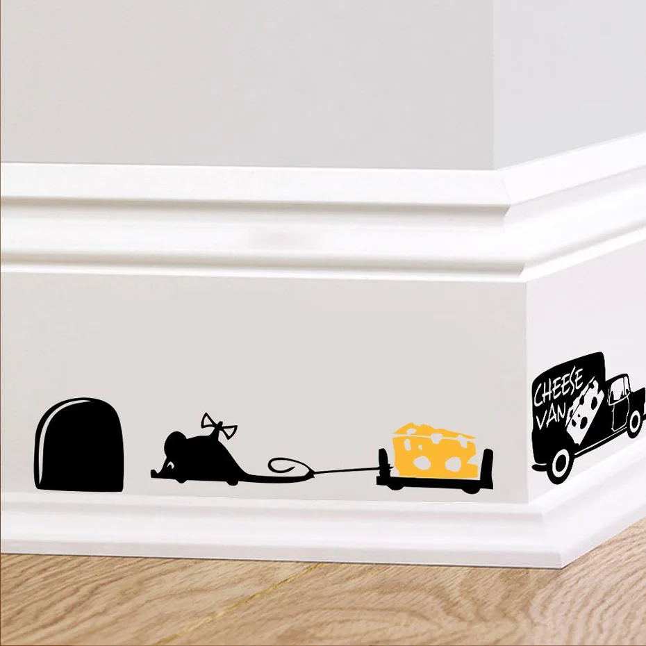 Изысканная забавная виниловая наклейка на стену с отверстием для дома