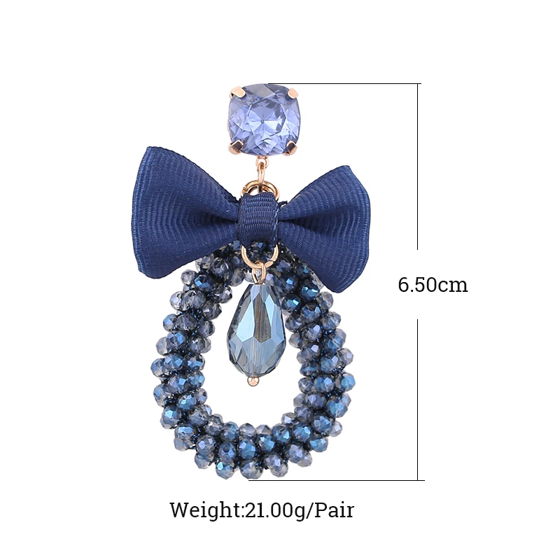 

Sehuoran Crystal Beads Big Drop Earrings For Woman With Crystal Stone Oorbellen Long Earring For Weddings Earrings Brand Jewelry