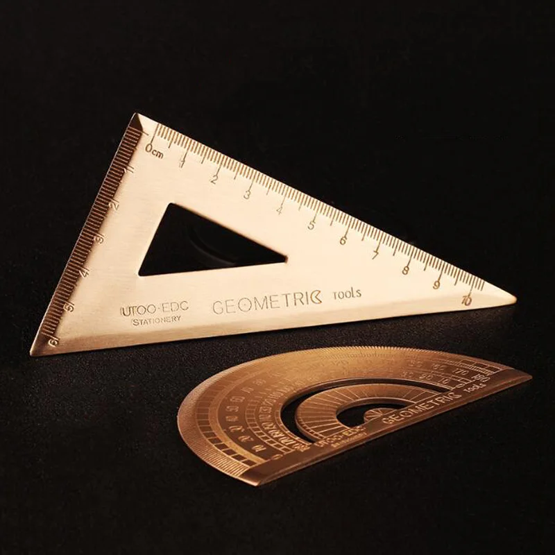 

Semicircular Protractor 10cm High Quality Copper Protractor Office And School Supplies School Education Supplies Measuring Tools