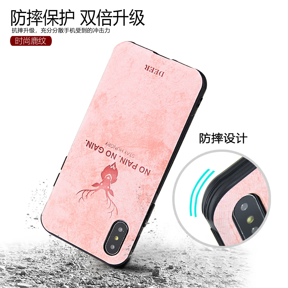 Тканевая текстура чехол для iPhone 6 6s 7 8 plus X XR XS MAX Мягкий Силиконовый ТПУ