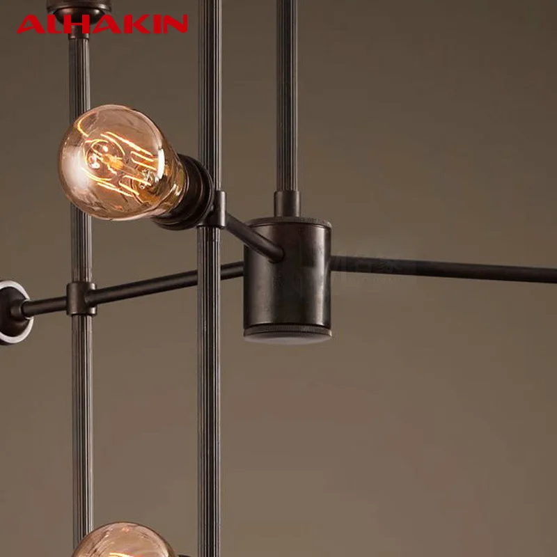 ALHAKIN Американский Страна Подвесной Светильник С Железом В Качестве Satellite
