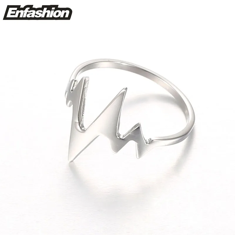 Enfashion кольцо с сердцебиением розовое золото миди из нержавеющей стали на