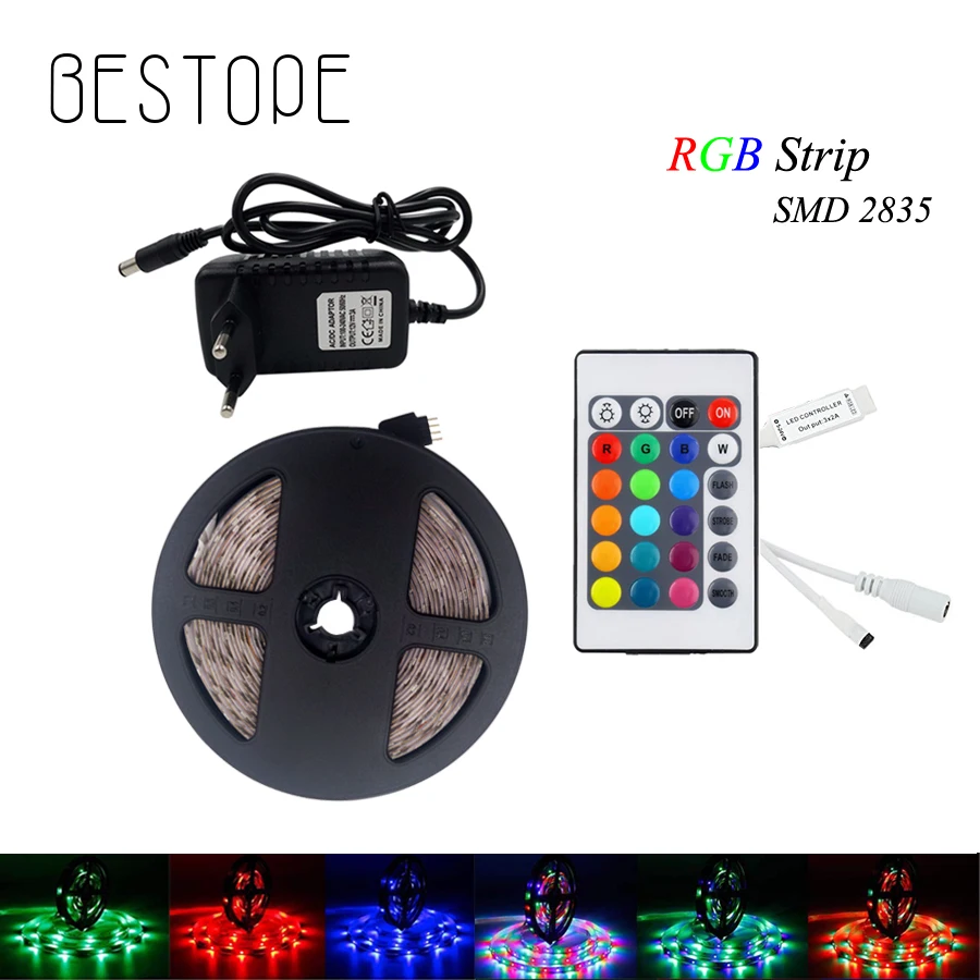 5M RGB белый светодиодный полосы светильник не Водонепроницаемый SMD 2835 DC 12V Диодная
