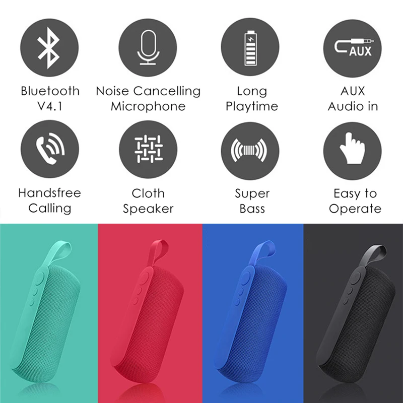 Велосипедный динамик беспроводной Bluetooth большой бас сабвуфер FM-радио TF USB mp3-плеер