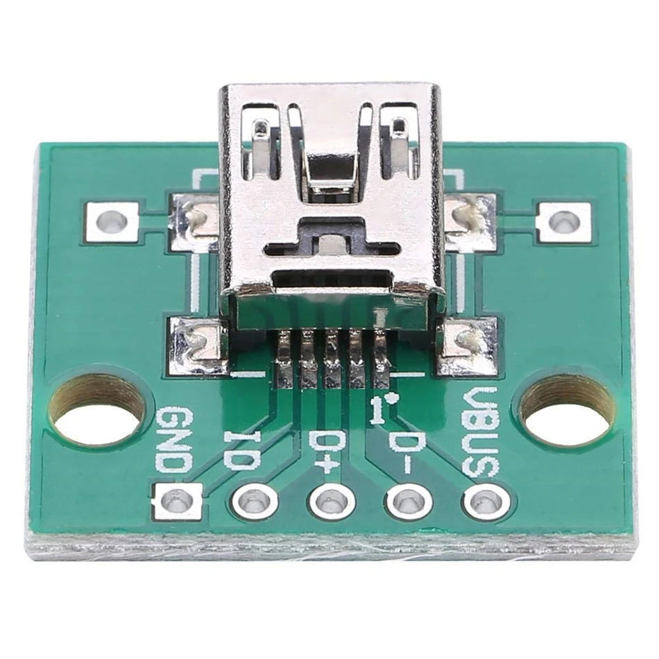 10Pcs Mini Micro USB to DIP 2.54mm Adapter Connector Module Board Panel Female 5-Pin Pinboard PCB Type Parts | Электронные