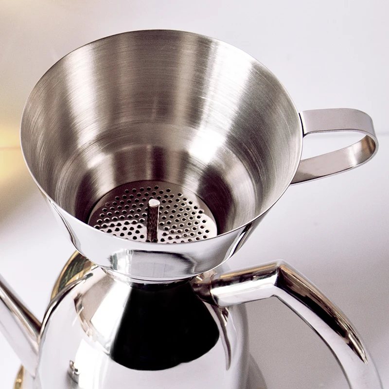 Stainless Steel Funnel kitchen with bracket Oil conical funnel Sugar syrup dispenser for Cake Shop and Kitchen | Канцтовары для