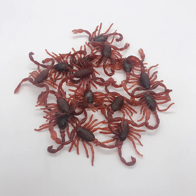 

10Pcs 2019 Hot Sale Halloween Props Party Favors Boutique Gifts Plastic Realistic Scorpion Kids Toys Wholesale