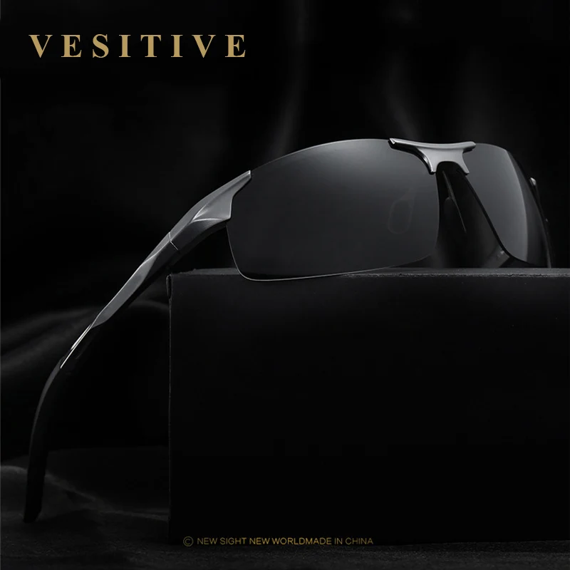 Мужские поляризованные солнцезащитные очки с аксессуарами из алюминиево