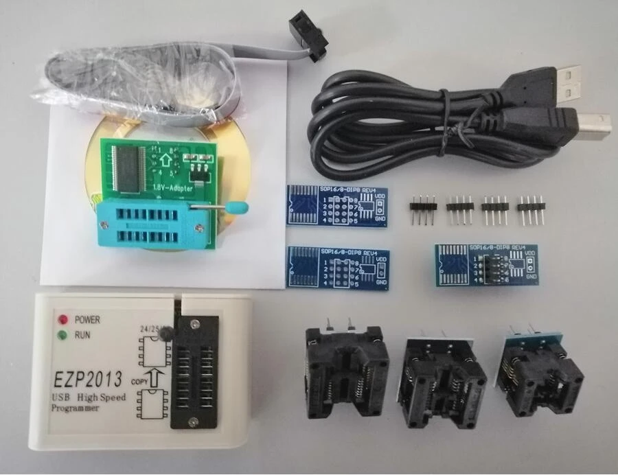 24 25 93 Series USB High Speed Programmer 2010 Edition 2019 NEW original +8adapter socket+SOP8 SOIC8 clip | Компьютеры и офис