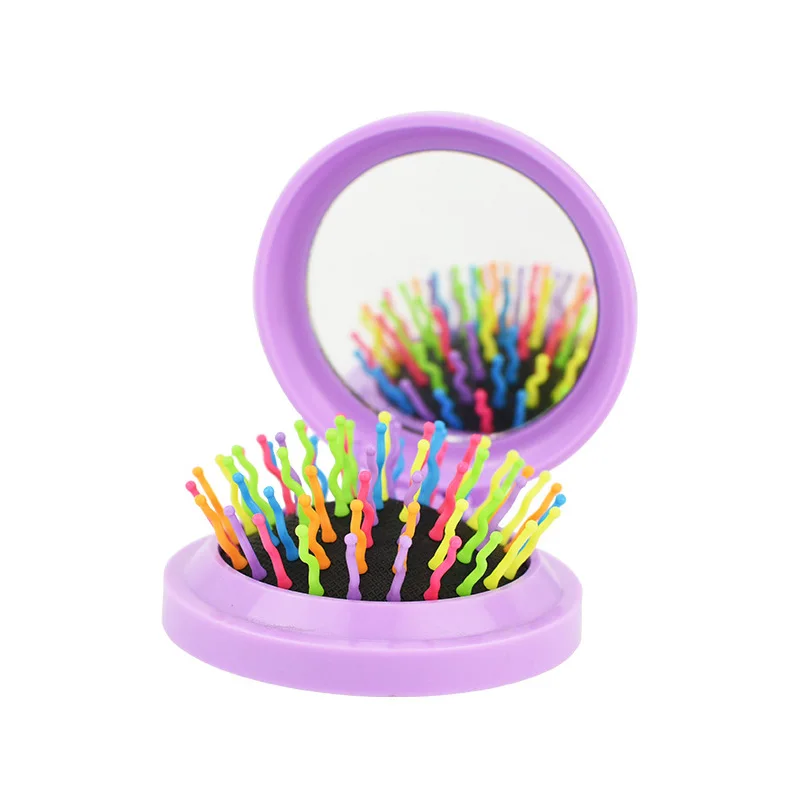 1 шт. Портативная Складная Расческа с радугой для спутывания щеток волос