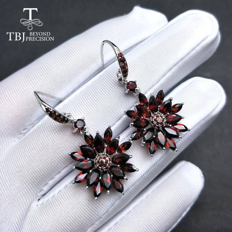 TBJ натуральный нигерийский Красный Гранат настоящий драгоценный камень крючок