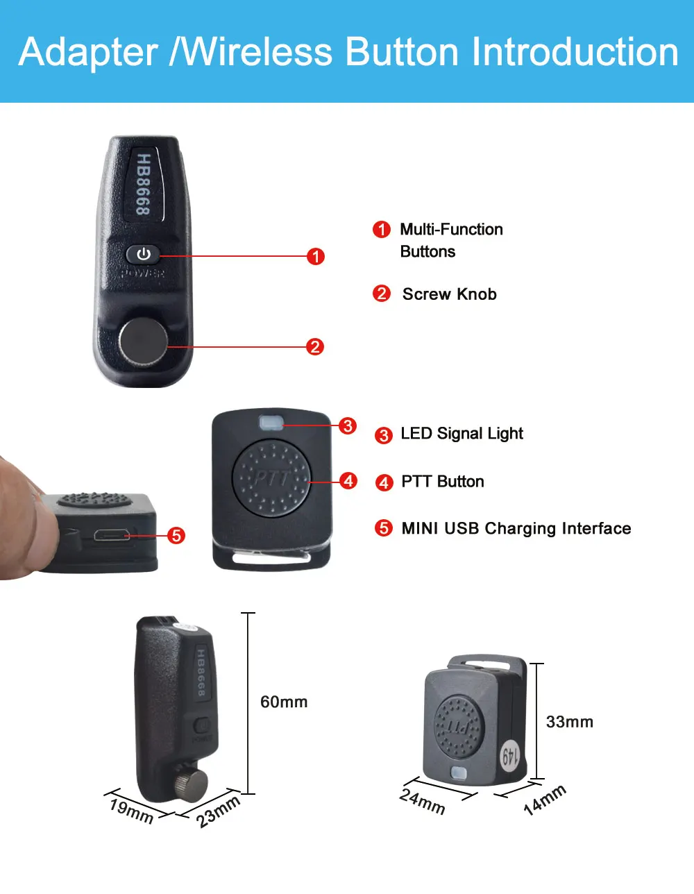 Беспроводная рация PTT Bluetooth гарнитура наушник для Motorola P8668 P8668i GP328D GP338D P8200 P8260 микрофонный наушник адаптер