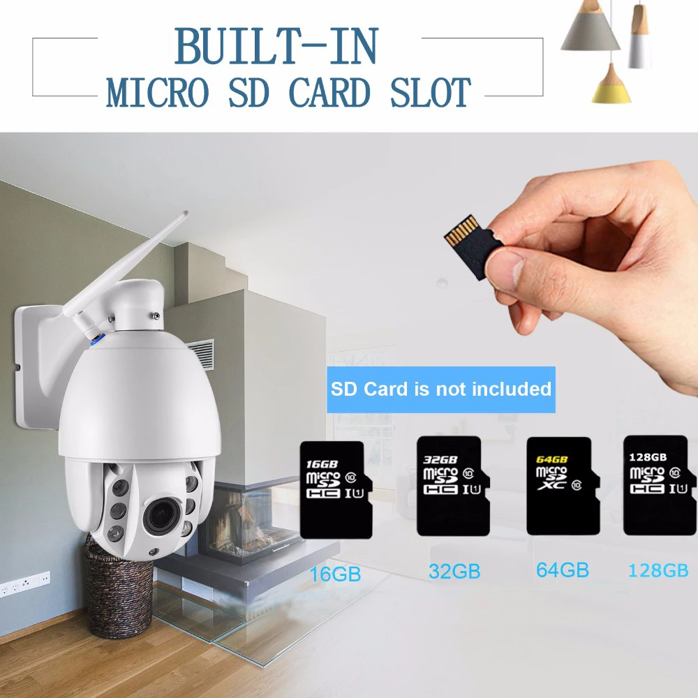Stardot Wireless 4G camera ip Outdoor PTZ 1080P SIM card ptz speed dome 128G TF security surveillance | Безопасность и защита