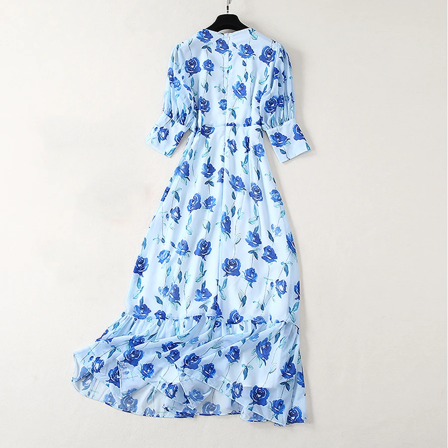 AELESEEN высокое качество Boho женские платья 2019 Модное шифоновое платье с цветочным