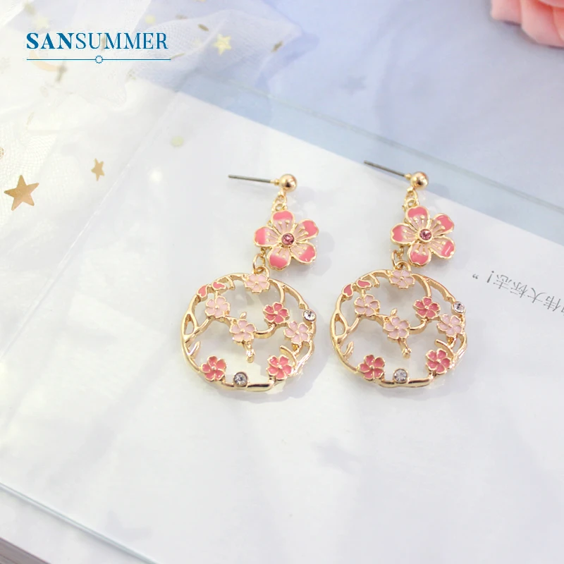 Женские длинные серьги SANSUMMER 2020 винтажные очаровательные металлические подвески