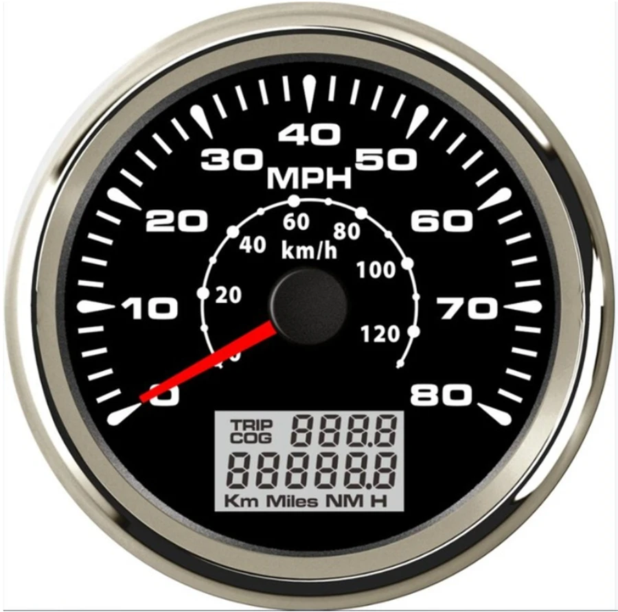 85 мм автомобиль грузовик двигатель Gps скорость метр модификация 0-80mph ЖК-дисплей скорость одометр 0-120 км/ч скорость Mileometer путешествия Cog датчик для авто