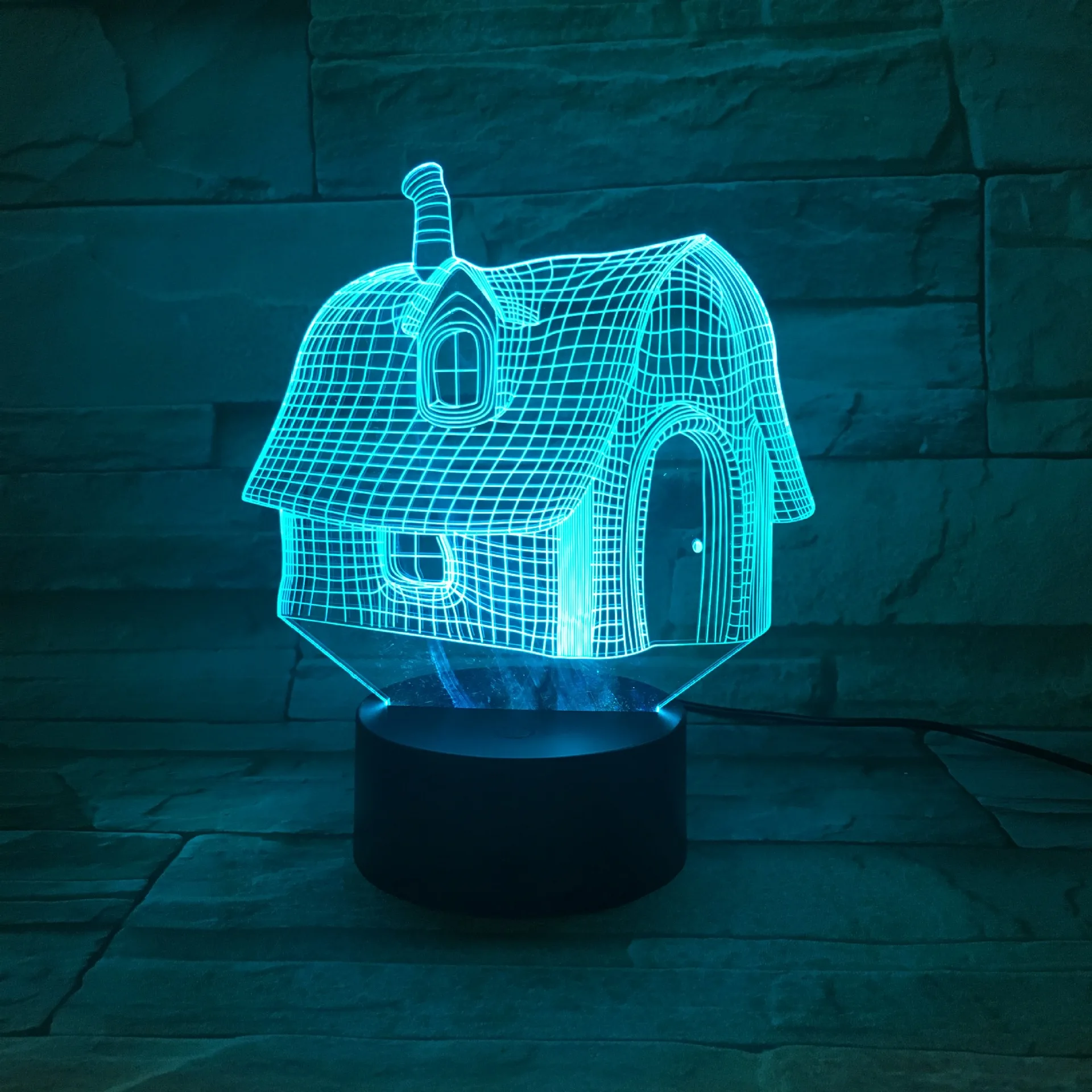 7 цветов сенсорный выключатель 3d настольные лампы для гостиной Рождественская