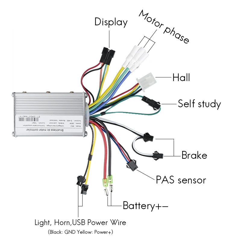 Схема распайки контроллера electric bicycle controller