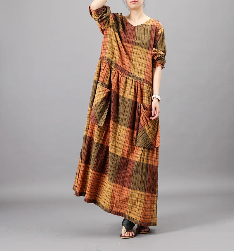 Women Summer Striped Patchwork Dress Ladies Loose Big Pockets V neck Dresses 2019 Wrinkle | Женская одежда